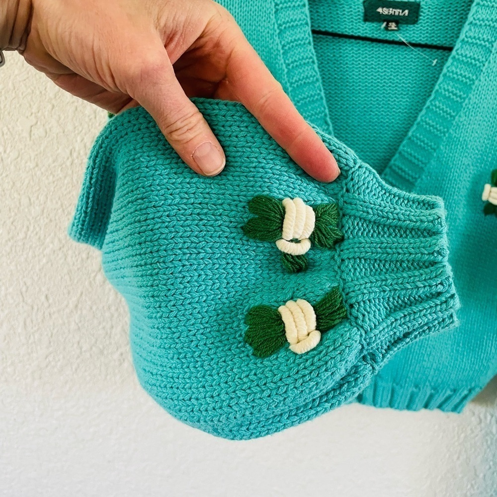 4SIENNA Teal Embroidered Sweater Set - Picture 3 of 12